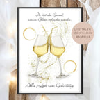 Geldgeschenk Weißwein Geschenk I Gutschein Wein I Geschenkidee Weinliebhaber Ausdrucken I Geburtstag Geld schenken I Geburtstagsgeschenk PDF