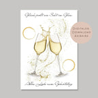 Geldgeschenk Sekt I Gutschein für Mädelsabend I Geschenkidee Frau Ausdrucken I Geburtstag Freundin Geld schenken I Geburtstagsgeschenk PDF