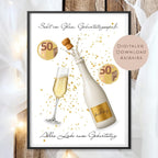 Geldgeschenk Sekt I Gutschein für Mädelsabend I Geschenkidee Frau Ausdrucken I Geburtstag Freundin Geld schenken I Geburtstagsgeschenk PDF