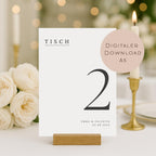 Hochzeit Tischnummern Zahlen A5 PDF l personalisiert mit Namen & Datum Sitzplan l zum Ausdrucken l digitale Tischkarten Hochzeit Namen