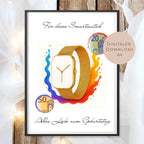 Geburtstag Geldgeschenk Smartwatch I Gutschein für Uhr I Fitness Geschenk Name zum Ausdrucken I Geld schenken I Geburtstagsgeschenk PDF A4