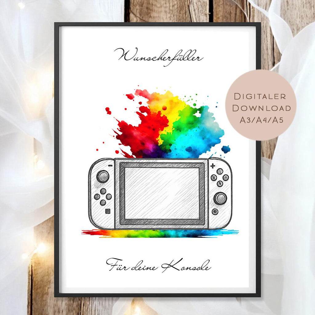 Geldgeschenk Spielkonsole l Geburtstag Geld schenken l Gamer Geschenk Zocker l Gutschein Geburtstagsgeschenk Wunscherfüller download PDF