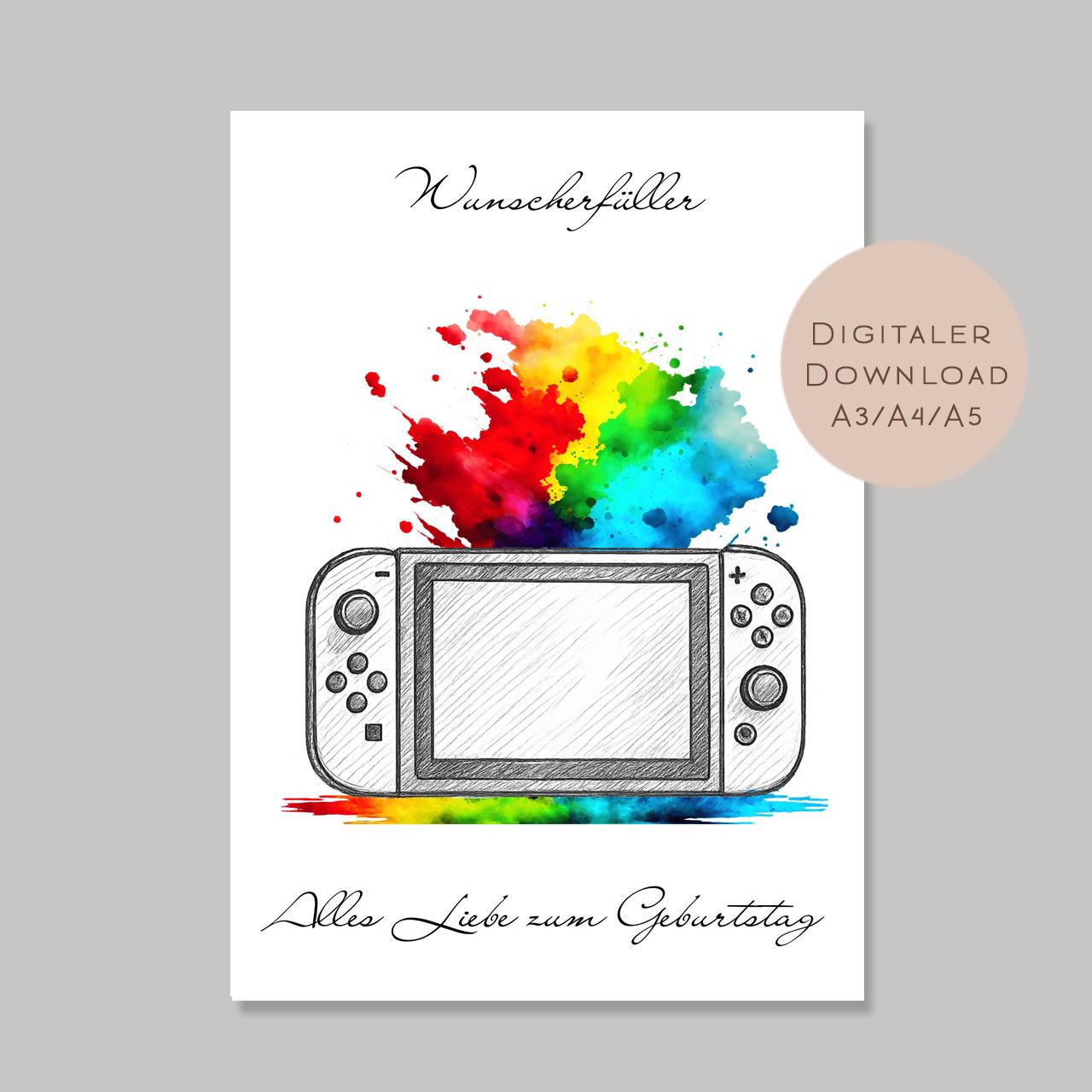 Geldgeschenk Spielkonsole l Geburtstag Geld schenken l Gamer Geschenk Zocker l Gutschein Geburtstagsgeschenk Wunscherfüller download PDF