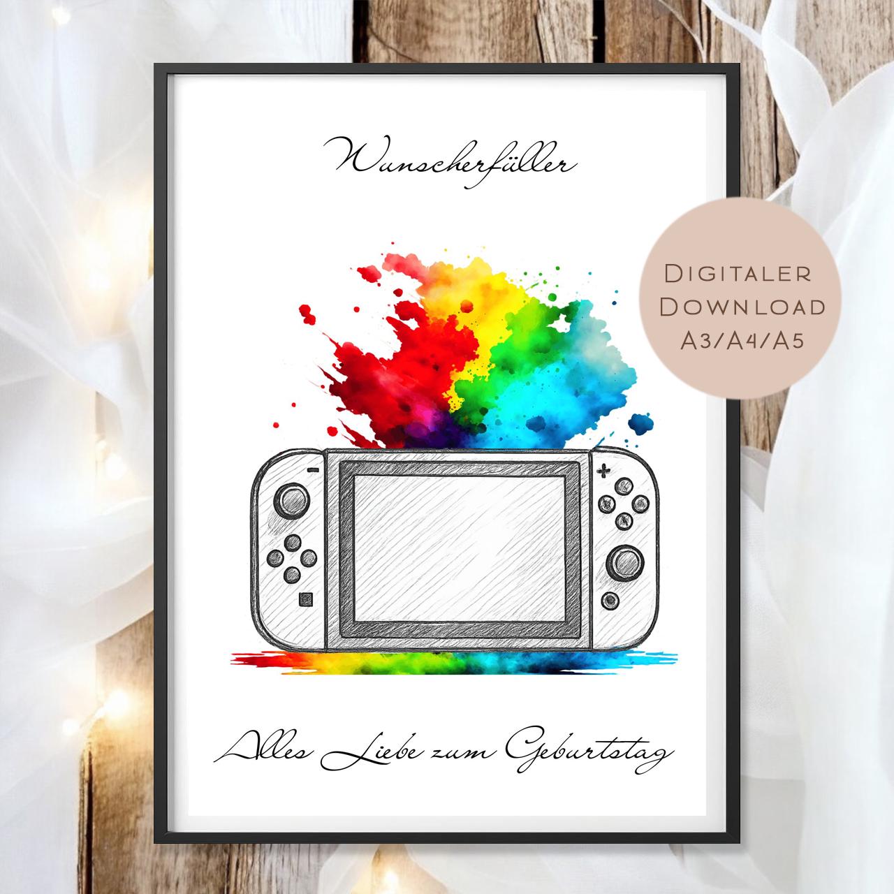 Geldgeschenk Spielkonsole l Geburtstag Geld schenken l Gamer Geschenk Zocker l Gutschein Geburtstagsgeschenk Wunscherfüller download PDF