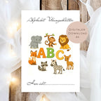 ABC Übungsblätter mit Tieren zum Ausdrucken l Alphabet lernen für Kinder l Buchstaben schreiben üben l PDF Download Vorschule l Einschulung