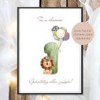 Geldgeschenk 1 Geburtstag l erster Geburtstag Geld schenken l Geschenk Gutschein Geburtstagsgeschenk Baby l Wunscherfüller download PDF