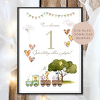 Geldgeschenk 1 Geburtstag l erster Geburtstag Geld schenken l Geschenk Gutschein Geburtstagsgeschenk Baby l Wunscherfüller download PDF