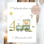 Meilensteinkarten Baby  l Geschenk zur Schwangerschaft l Geburtsgeschenk Baby l Babys erstes Jahr l Erinnerung zur Geburt PDF A6 Ausdrucken