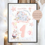 Geldgeschenk 1 Geburtstag l erster Geburtstag Geld schenken l Geschenk Gutschein Geburtstagsgeschenk Baby l Wunscherfüller download PDF