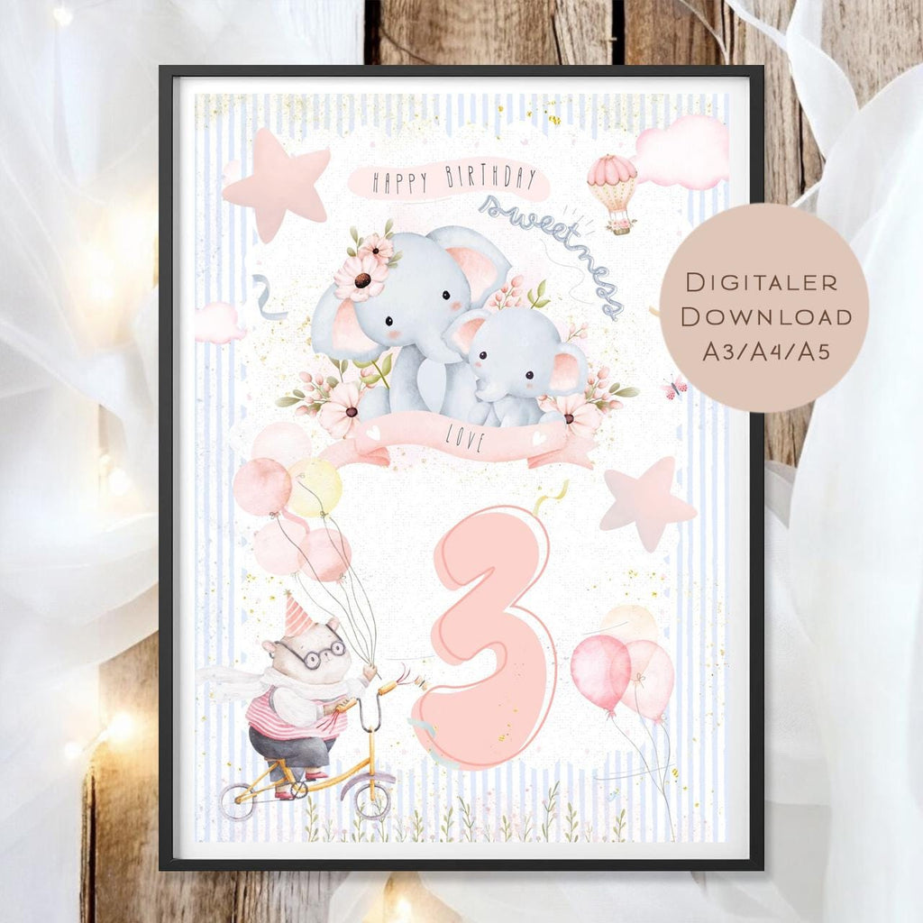 Geldgeschenk 3 Geburtstag l dritter Geburtstag Geld schenken l Geschenk Gutschein Geburtstagsgeschenk Baby l Wunscherfüller download PDF