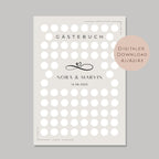 Gästebuch Poster Hochzeit personalisiert l Geschenk Brautpaar l Hochzeitsgeschenk Ideen l zum Beschriften & Einrahmen A3 A2 A1 Download PDF