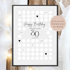 Gästebuch Poster Geburtstag Name personalisiert l Geburtstagsgeschenk runder Geburtstag l zum Beschriften & Einrahmen A3 A2 A1 Download PDF