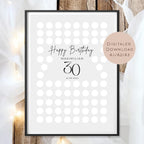 Gästebuch Poster Geburtstag Name personalisiert l Geburtstagsgeschenk runder Geburtstag l zum Beschriften & Einrahmen A3 A2 A1 Download PDF