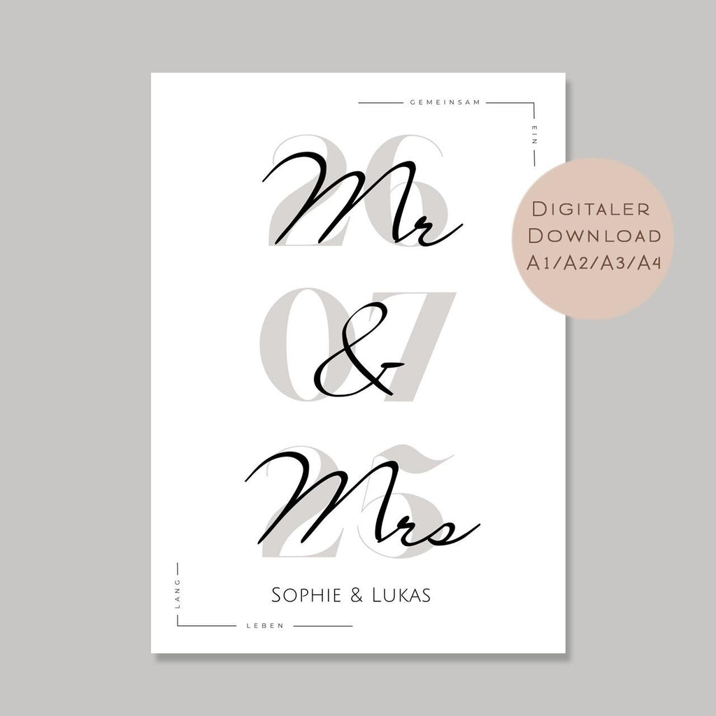 Hochzeit Poster Name Datum l Hochzeitsgeschenk Name personalisiert l Brautpaar Geldgeschenk Hochzeit Geschenk l  Richtfest Geld schenken PDF