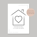 Koordinaten Bild Zuhause Hochzeit Poster l Hochzeitsgeschenk Name personalisiert l Brautpaar Hochzeit Geschenk l Richtfest Geld schenken PDF