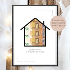 Koordinaten Bild Zuhause Hochzeit Poster l Hochzeitsgeschenk Name personalisiert l Brautpaar Hochzeit Geschenk l Richtfest Geld schenken PDF