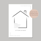 Koordinaten Bild Zuhause Hochzeit Poster l Hochzeitsgeschenk Name personalisiert l Brautpaar Hochzeit Geschenk l Richtfest Geld schenken PDF