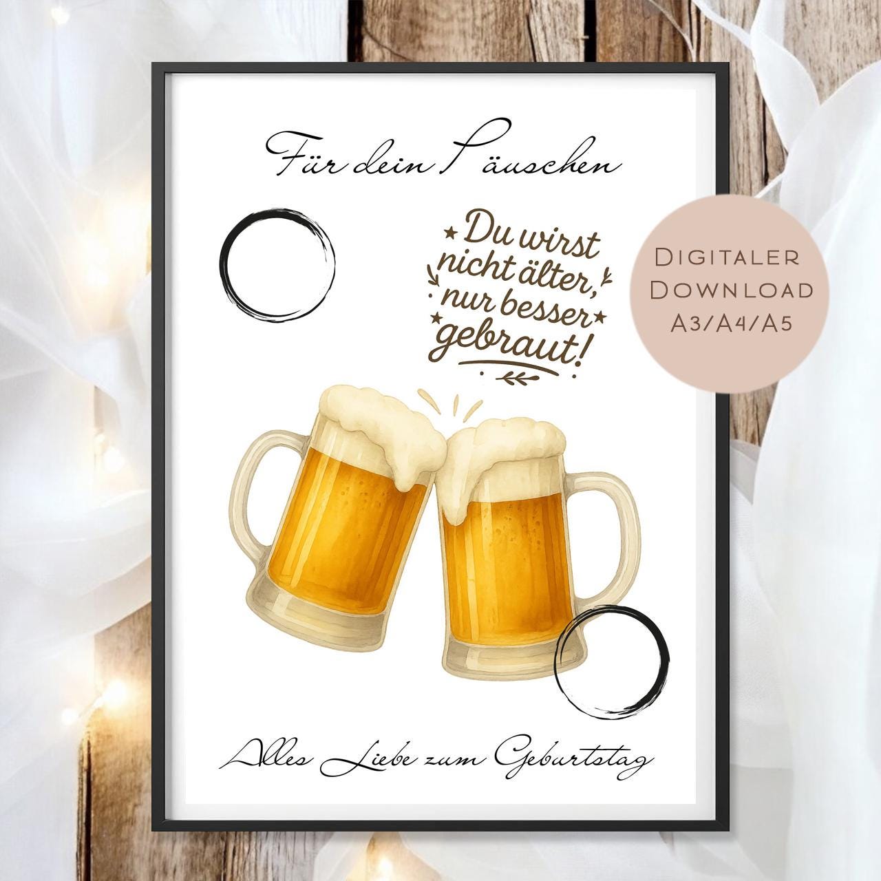 Geldgeschenk Bier I Gutschein für Bierkasse I Geschenkidee Mann zum Ausdrucken I Geburtstag Mann Geld schenken I Geburtstagsgeschenk PDF