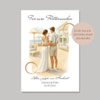 Hochzeit Geldgeschenk Flitterwochen I Gutschein für Reisekasse I Name Geschenk Brautpaar Ausdrucken I Geld schenken I Hochzeitssgeschenk PDF