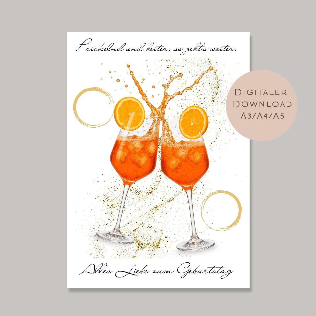 Geldgeschenk Orange Spritz I Gutschein Mädelsabend I Geschenk Frau Ausdrucken I Geburtstag Freundin Geld schenken I Geburtstagsgeschenk PDF