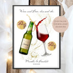 Geldgeschenk Bier & Wein I Gutschein Paare Name I Geschenk Hochzeit Ausdrucken I Geburtstag Freunde Geld schenken I Geburtstagsgeschenk PDF
