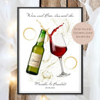 Geldgeschenk Bier & Wein I Gutschein Paare Name I Geschenk Hochzeit Ausdrucken I Geburtstag Freunde Geld schenken I Geburtstagsgeschenk PDF