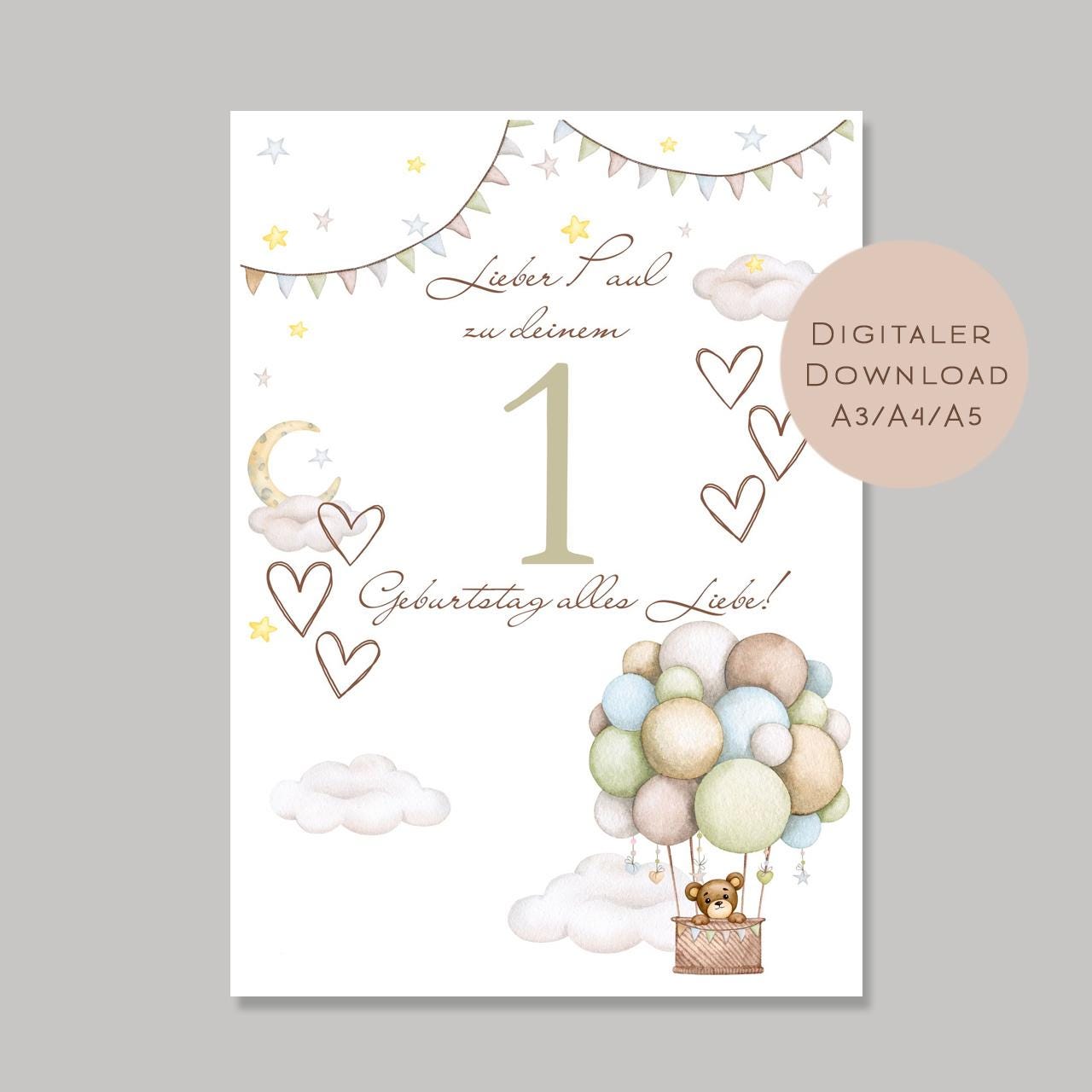 Geldgeschenk 1 Geburtstag l erster Geburtstag Geld schenken l Geschenk Gutschein Geburtstagsgeschenk Baby l Wunscherfüller download PDF