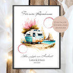 Hochzeit Geldgeschenk Camper I Gutschein für Reisekasse I Name Geschenk Brautpaar zum Ausdrucken I Geld schenken I Hochzeitssgeschenk PDF