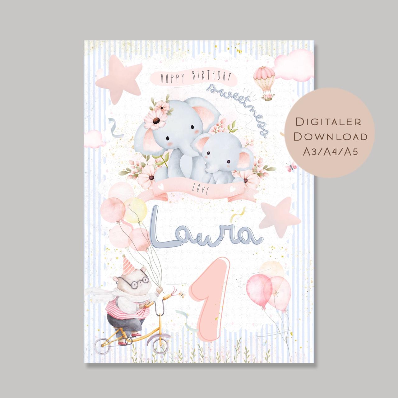 Geldgeschenk 1 Geburtstag l erster Geburtstag Geld schenken l Geschenk Gutschein Geburtstagsgeschenk Name l Wunscherfüller personalisier PDF