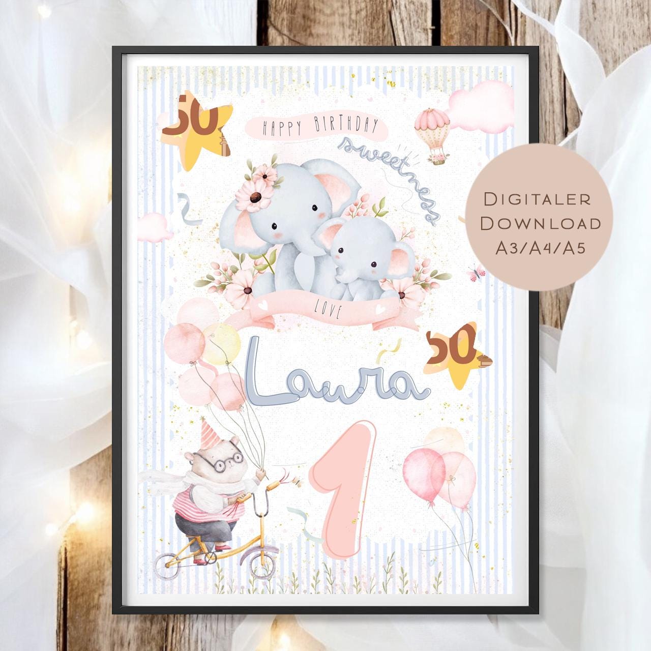 Geldgeschenk 1 Geburtstag l erster Geburtstag Geld schenken l Geschenk Gutschein Geburtstagsgeschenk Name l Wunscherfüller personalisier PDF