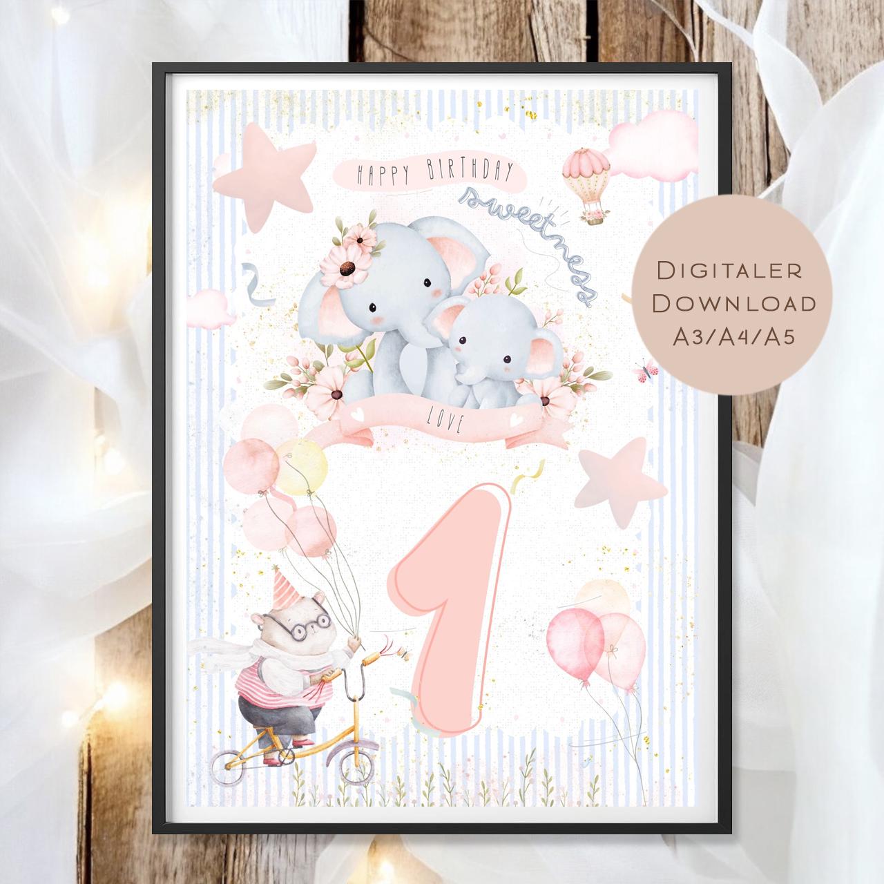 Geldgeschenk 1 Geburtstag l erster Geburtstag Geld schenken l Geschenk Gutschein Geburtstagsgeschenk Baby l Wunscherfüller download PDF