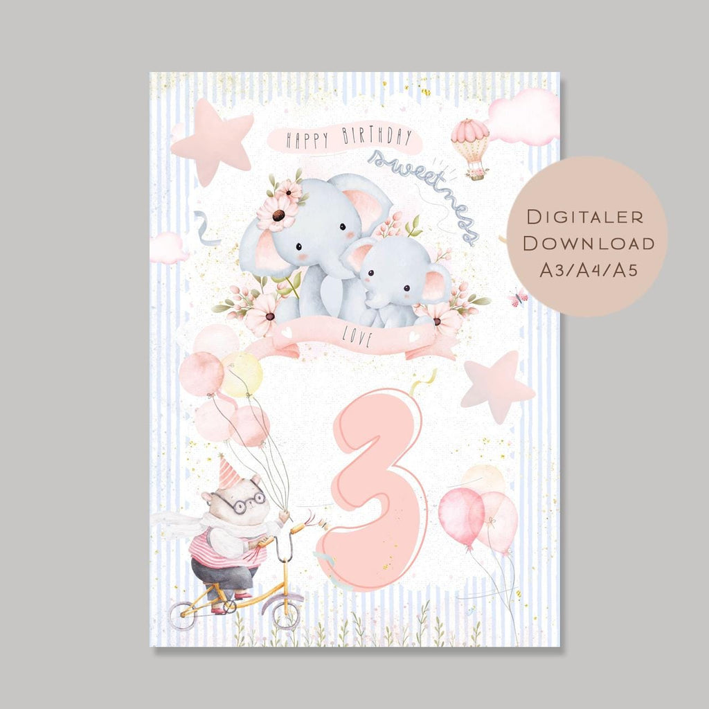 Geldgeschenk 3 Geburtstag l dritter Geburtstag Geld schenken l Geschenk Gutschein Geburtstagsgeschenk Baby l Wunscherfüller download PDF