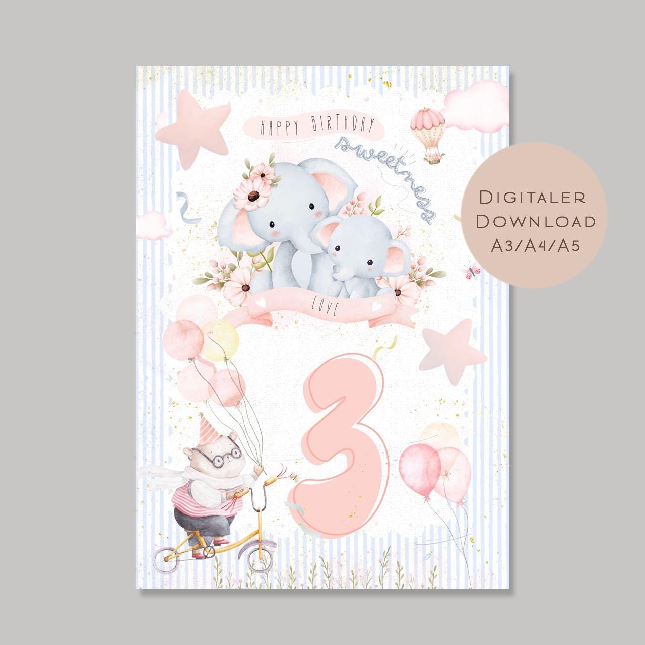 Geldgeschenk 3 Geburtstag l dritter Geburtstag Geld schenken l Geschenk Gutschein Geburtstagsgeschenk Baby l Wunscherfüller download PDF