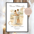 Hochzeit Geldgeschenk Flitterwochen I Gutschein für Reisekasse I Name Geschenk Brautpaar Ausdrucken I Geld schenken I Hochzeitssgeschenk PDF