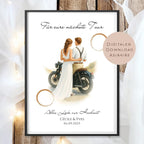 Hochzeit Geldgeschenk Motorrad I Gutschein Biker Reisekasse I Name Geschenk Brautpaar Ausdrucken I Geld schenken I Hochzeitssgeschenk PDF