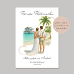 Hochzeit Geldgeschenk Flitterwochen I Gutschein für Reisekasse I Name Geschenk Brautpaar Ausdrucken I Geld schenken I Hochzeitssgeschenk PDF