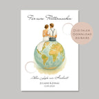 Hochzeit Geldgeschenk Flitterwochen I Gutschein für Reisekasse I Name Geschenk Brautpaar Ausdrucken I Geld schenken I Hochzeitssgeschenk PDF