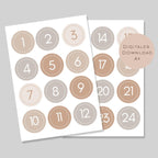 Adventskalender Zahlen 1 24 | Zahlen 1-24 zum basteln Vorlage | Adventskalender PDF Download | Adventskalender Zahlen ausdrucken DIY Advent
