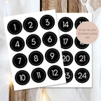 Adventskalender Zahlen 1 24 | Zahlen 1-24 zum basteln Vorlage | Adventskalender PDF Download | Adventskalender Zahlen ausdrucken DIY Advent