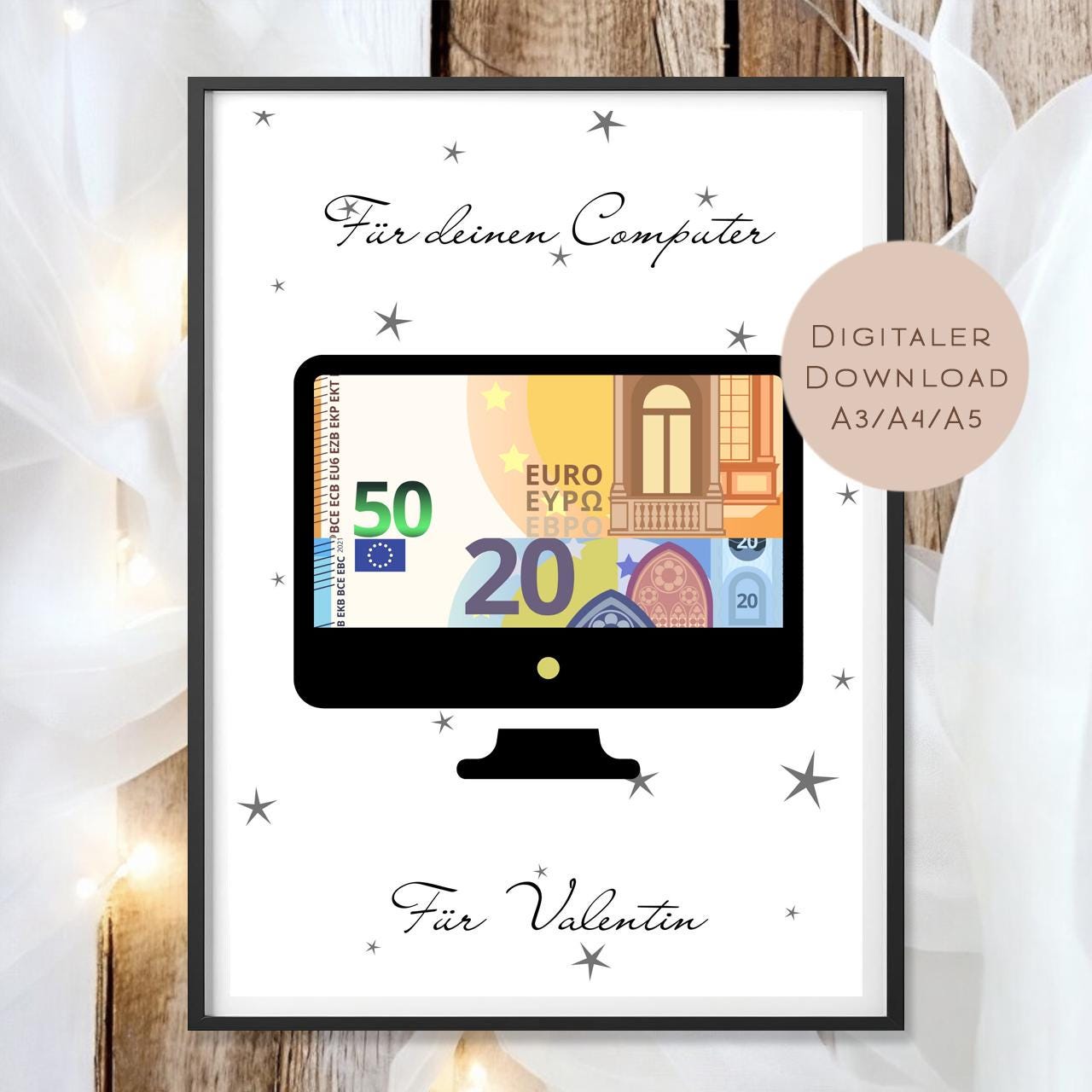 Geburtstag Geldgeschenk Computer Name l Gamer PC Zocker Geld schenken l Geschenkgutschein Geburtstagsgeschenk Gutschein Wunscherfüller PDF