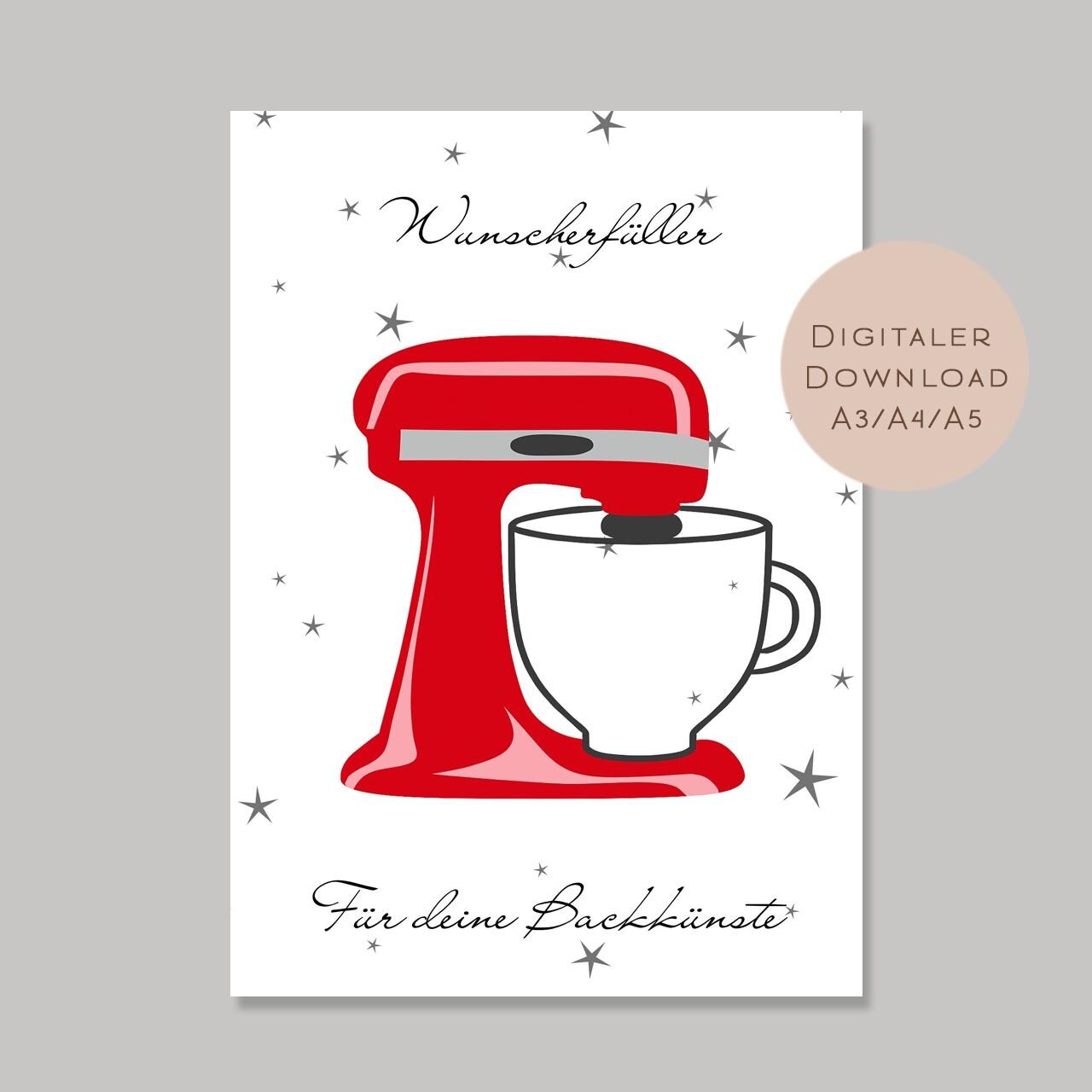 Geburtstag Geldgeschenk Küchenmaschine l Rührgerät Geld schenken l Kochen Backen Geburtstagsgeschenk l Gutschein Geschenk Wunscherfüller PDF