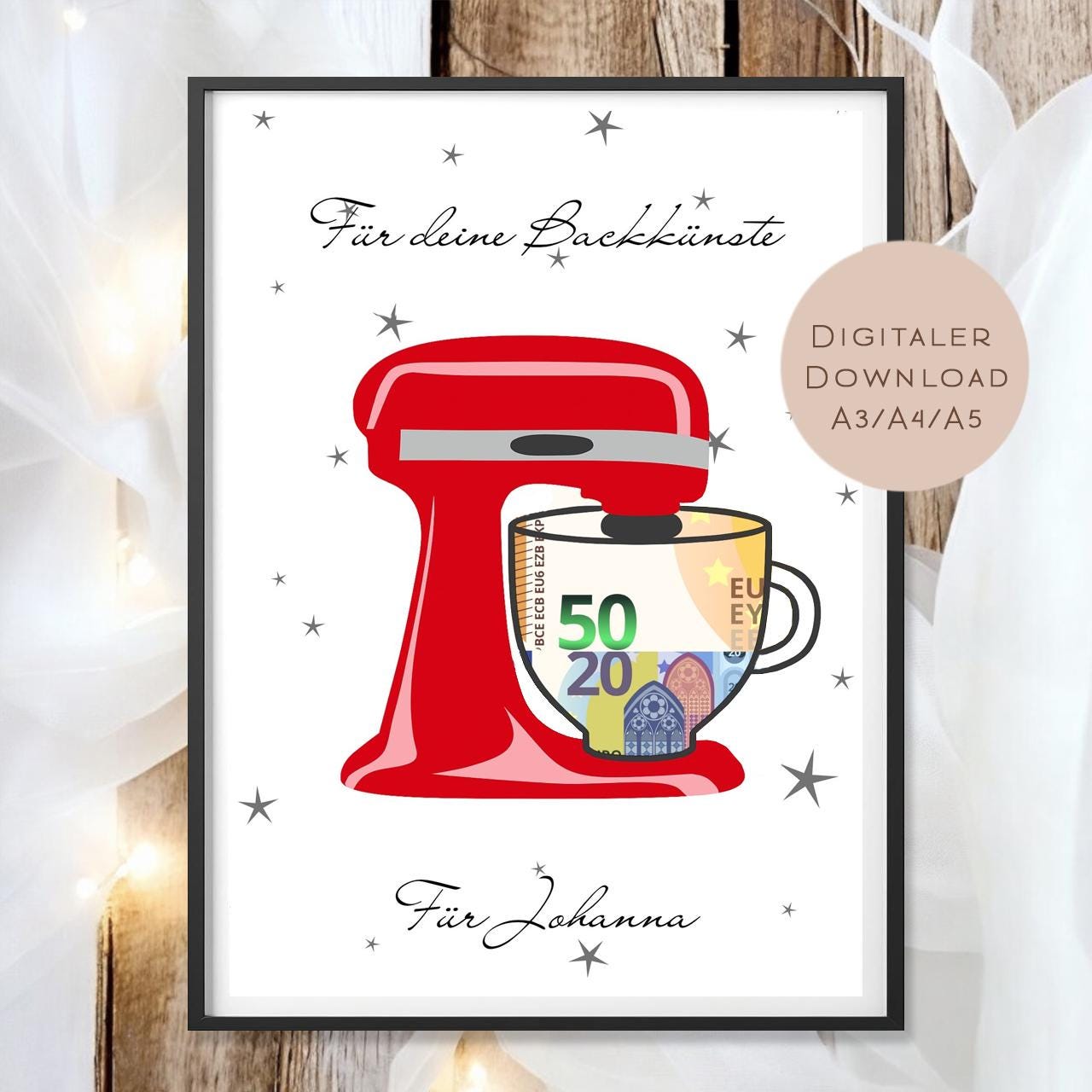 Geburtstag Geldgeschenk Küchenmaschine l Rührgerät Geld schenken l Kochen Backen Geburtstagsgeschenk l Gutschein Geschenk Wunscherfüller PDF