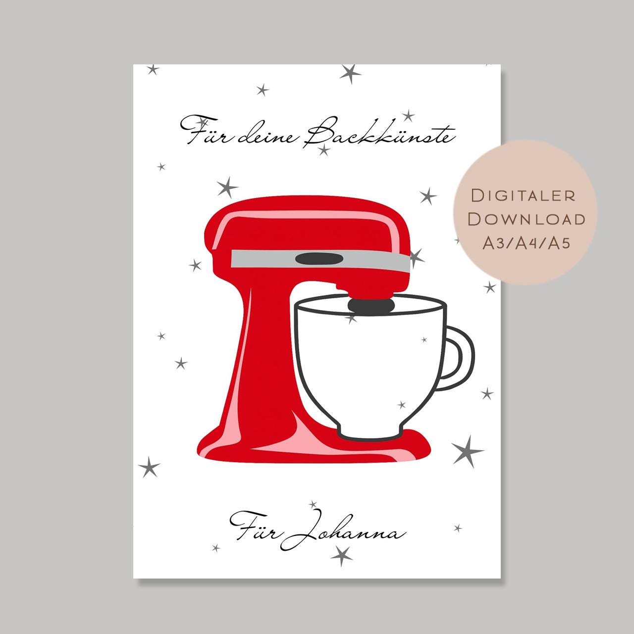 Geburtstag Geldgeschenk Küchenmaschine l Rührgerät Geld schenken l Kochen Backen Geburtstagsgeschenk l Gutschein Geschenk Wunscherfüller PDF