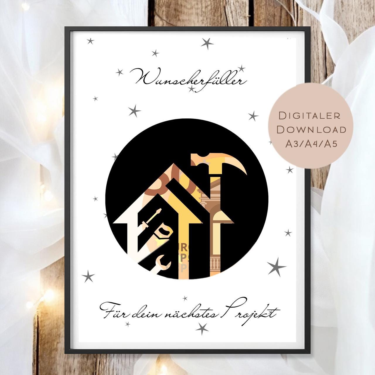 Geburtstag Geldgeschenk Handwerker l Werkzeug Geld schenken l Baumarkt Geburtstagsgeschenk l Gutschein Geschenk Wunscherfüller PDF ausdrucke