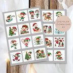 Memory Weihnachten Wichtel | Memory Spiel Kinder | Montessori Spielzeug | 24 Motive Download | Suchspiel Elfen | Lernspiel PDF ausdrucken