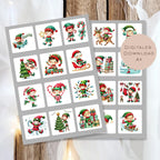 Memory Weihnachten Wichtel | Memory Spiel Kinder | Montessori Spielzeug | 24 Motive Download | Suchspiel Elfen | Lernspiel PDF ausdrucken