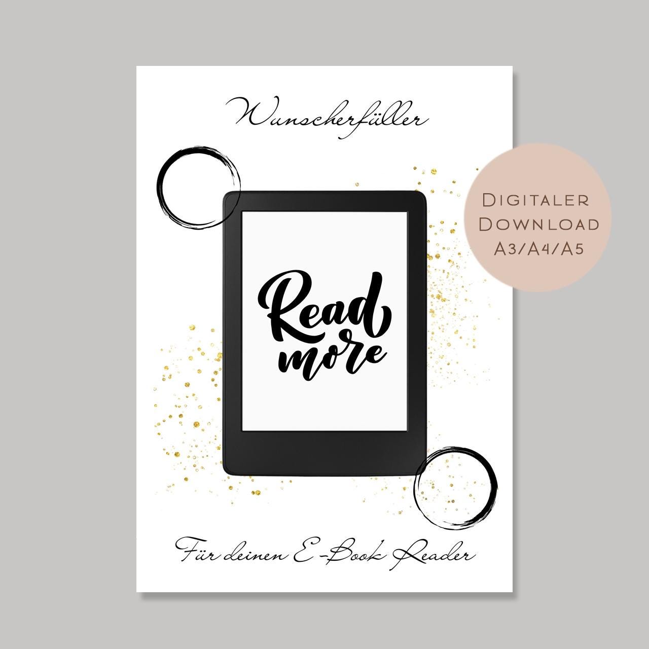 Geburtstag Geldgeschenk E-Book Reader l Buch lesen Geld schenken l Geschenkgutschein Geburtstagsgeschenk Gutschei Wunscherfüller drucken PDF