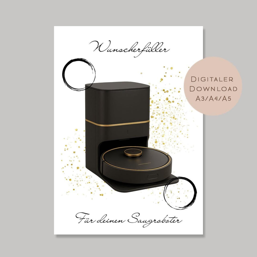 Geburtstag Geldgeschenk Saugroboter l Staubsauger Geld schenken l putzen Roboter Geburtstagsgeschenk l Gutschein Geschenk Wunscherfüller PDF