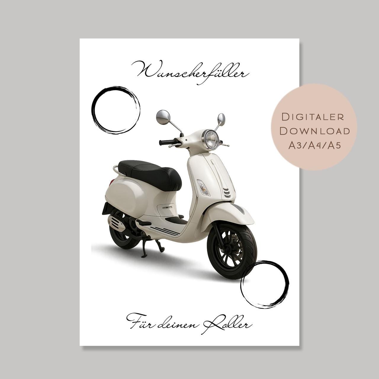 Geburtstag Geldgeschenk Roller I Motorroller Moped Geld schenken I Geschenk Gutschein Geburtstagsgeschenk Wunscherfüller Führerschein PDF