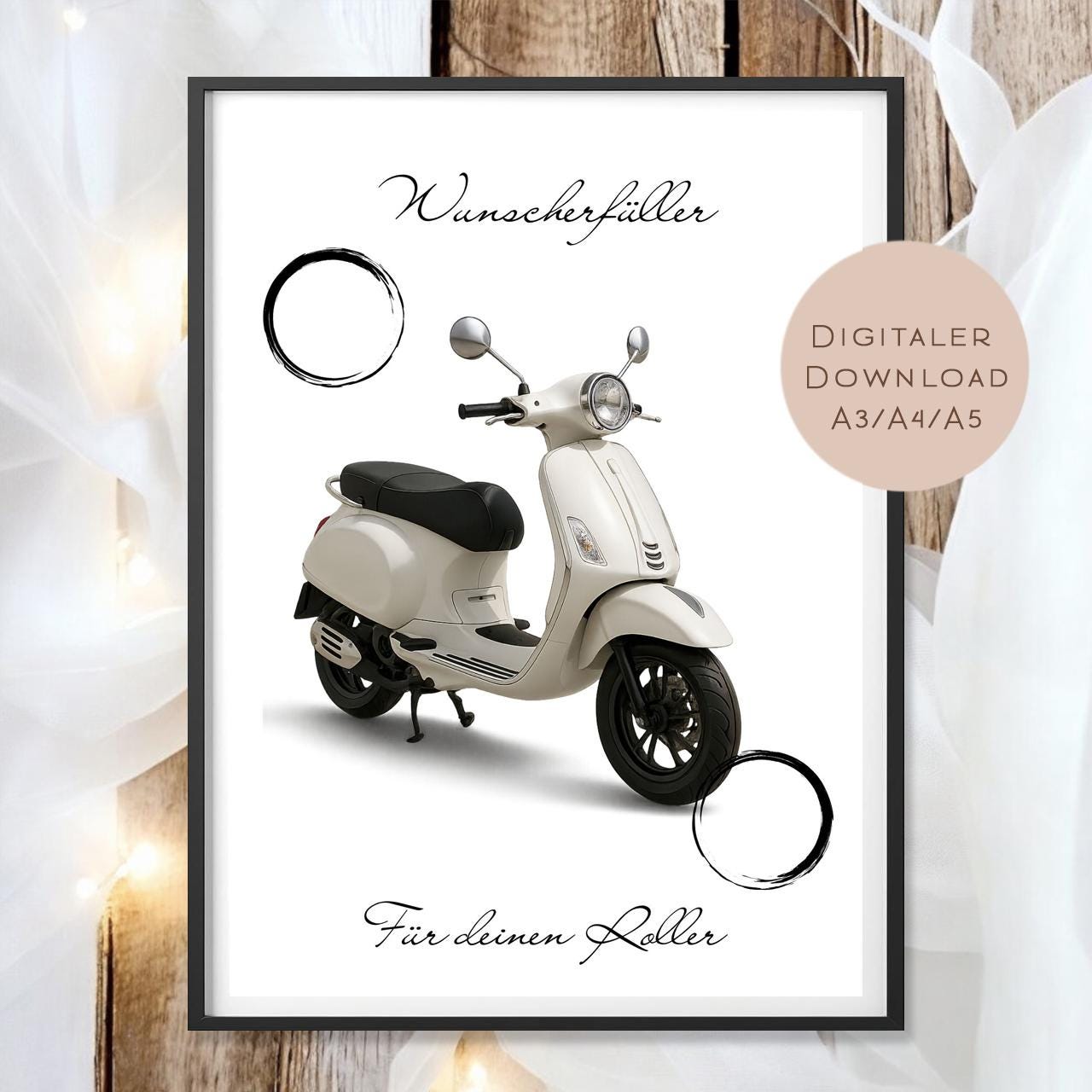 Geburtstag Geldgeschenk Roller I Motorroller Moped Geld schenken I Geschenk Gutschein Geburtstagsgeschenk Wunscherfüller Führerschein PDF